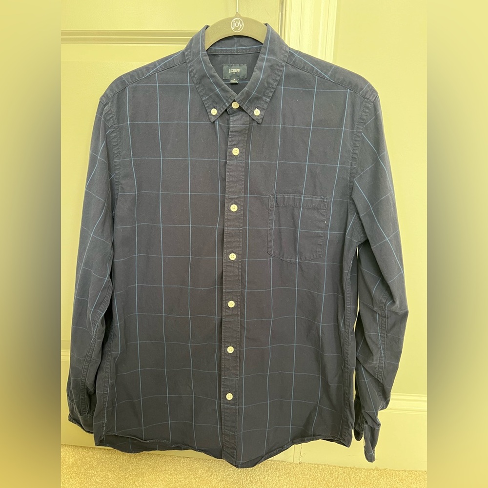 J Crew - Blue Windowpane Shirt
